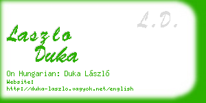 laszlo duka business card